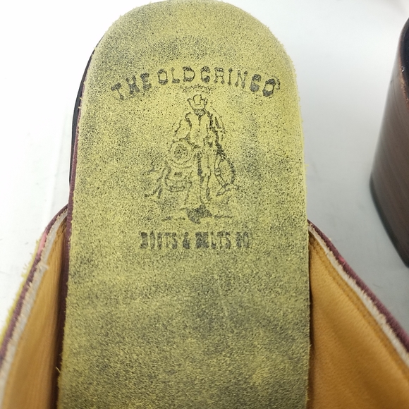 The Old Gringo Western green and brown mules sz8.5 - Picture 7 of 8